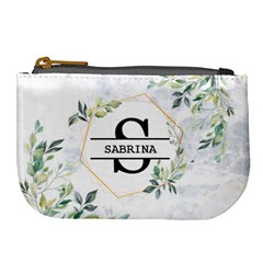 Personalized Initial Name Large Coin Purse