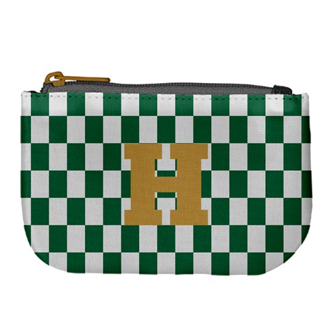 Personalized Checkered Initial Large Coin Purse By Joe Front