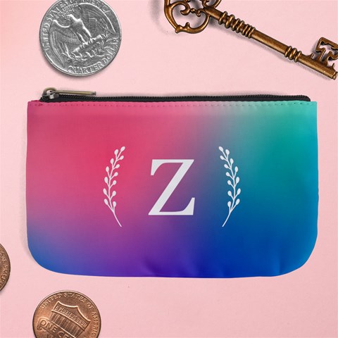 Personalized Initial Name Large Coin Purse By Joe Front