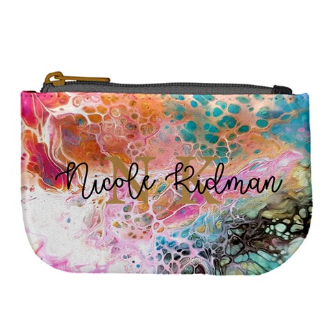 Personalized Initial Name Marble Large Coin Purse By Joe Front