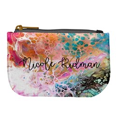 Personalized Initial Name Marble Large Coin Purse