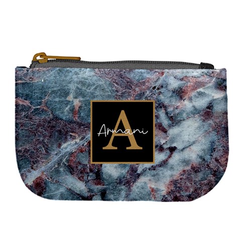 Personalized Initial Name Marble Large Coin Purse By Joe Front