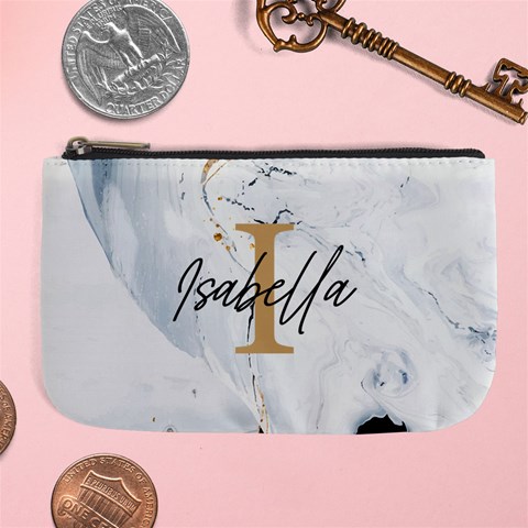 Personalized Initial Name Marble Large Coin Purse By Joe Front