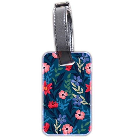 Personalized Name Flower Luggage Tag (two Sides) By Katy Front