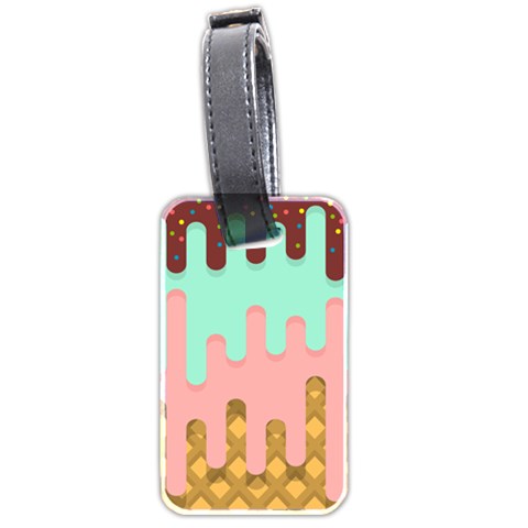 Personalized Name Ice Cream Luggage Tag (two Sides) By Katy Front