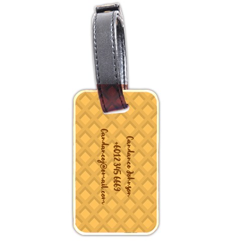 Personalized Name Ice Cream Luggage Tag (two Sides) By Katy Back