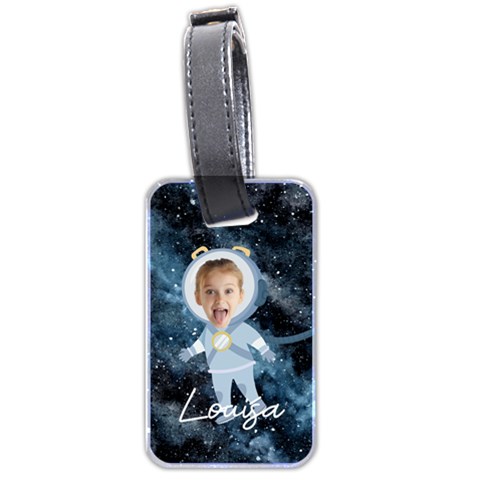 Personalized Photo Space Luggage Tag (two Sides) By Katy Front