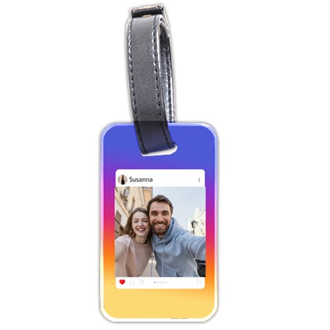 Personalized Photo Name Instagram Luggage Tag (two Sides) By Katy Front