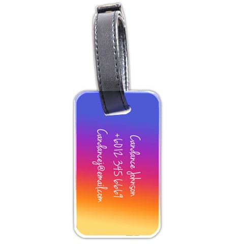 Personalized Photo Name Instagram Luggage Tag (two Sides) By Katy Back