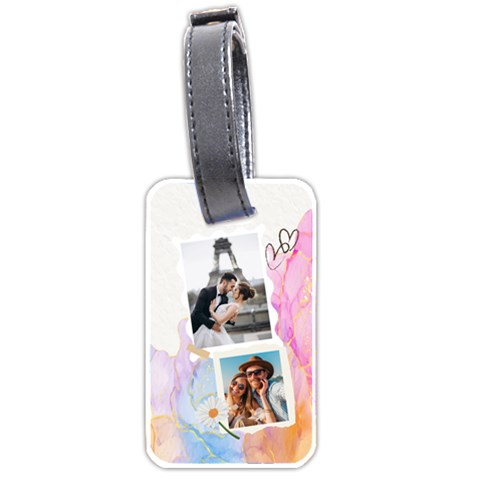 Personalized Photo Name Memo Style Luggage Tag (two Sides) By Katy Front