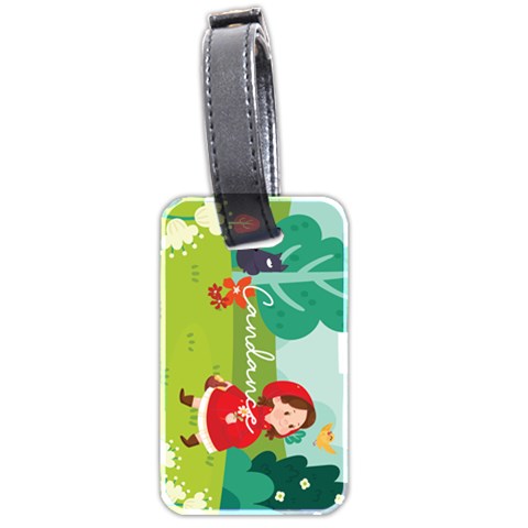 Personalized Name Little Red Riding Hood Luggage Tag (two Sides) By Katy Front