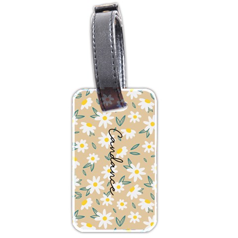 Personalized Name Flower Luggage Tag (two Sides) By Katy Front