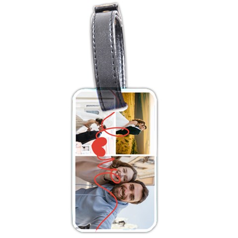 Personalized Photo Name Love Line Luggage Tag (two Sides) By Katy Front