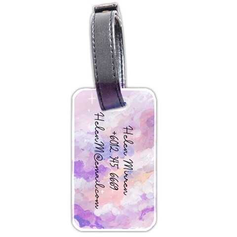 Personalized Name Fantasy Sky Luggage Tag (two Sides) By Katy Back