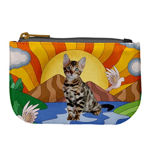 Personalized Sychedelic Pet Photo Large Coin Purse By Joe Front