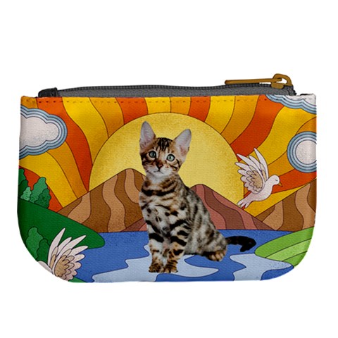 Personalized Sychedelic Pet Photo Large Coin Purse By Joe Back