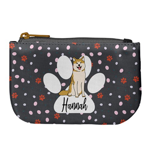 Personalized Pet Illustration Large Coin Purse By Joe Front