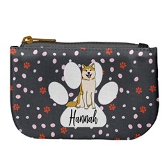 Personalized Pet Illustration Large Coin Purse