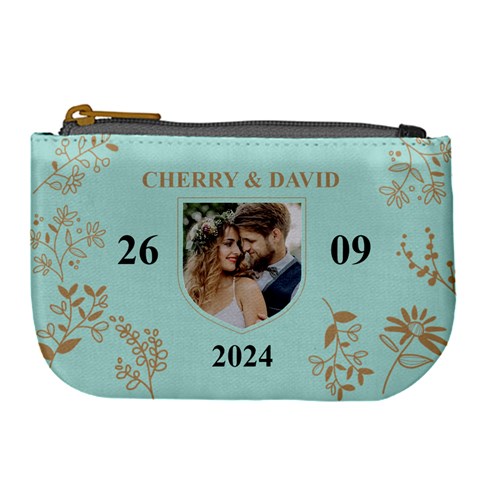 Personalized Married Save Th Date Photo Name Any Text Large Coin Purse By Joe Front