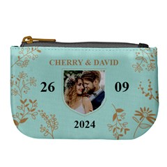 Personalized Married Save th Date Photo Name Any Text Large Coin Purse