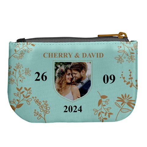 Personalized Married Save Th Date Photo Name Any Text Large Coin Purse By Joe Back