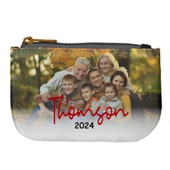 Personalized Photo Family Name Any Text Large Coin Purse