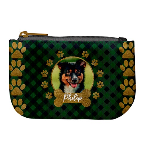 Personalized Pet Name Any Text Photo Large Coin Purse By Joe Front