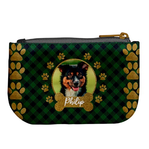 Personalized Pet Name Any Text Photo Large Coin Purse By Joe Back