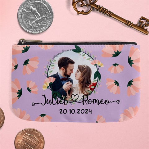 Personalized Married Photo Name Any Text Large Coin Purse By Joe Front