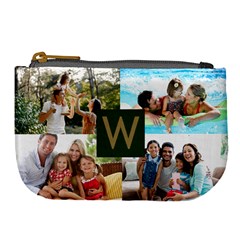 Personalized Photo Initial Family Name Card Style Large Coin Purse