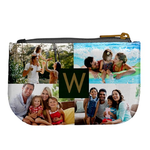 Personalized Photo Initial Family Name Card Style Large Coin Purse By Joe Back