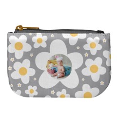 Personalized Photo Floral Pattern Large Coin Purse