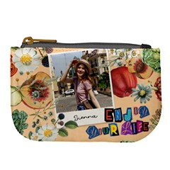 Personalized Enjoy Your Life Photo Name Large Coin Purse