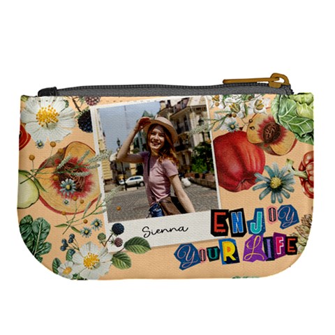 Personalized Enjoy Your Life Photo Name Large Coin Purse By Joe Back