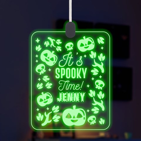 Personalized Happy Halloween Name Any Text Led Acrylic Ornament By Joe Front