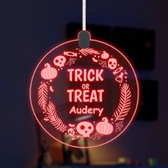 Personalized Happy Halloween Name Any Text LED Acrylic Ornament