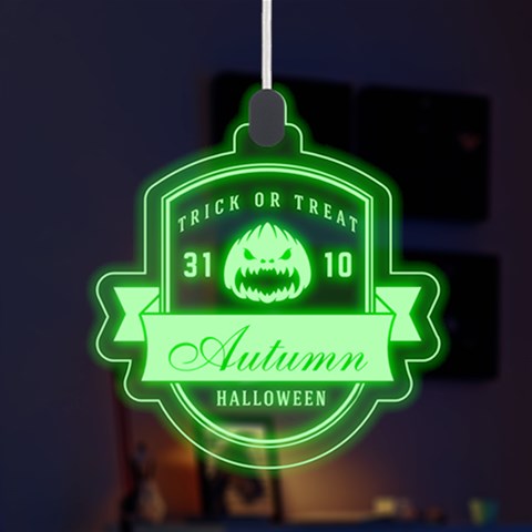 Personalized Happy Halloween Name Any Text Led Acrylic Ornament By Joe Front