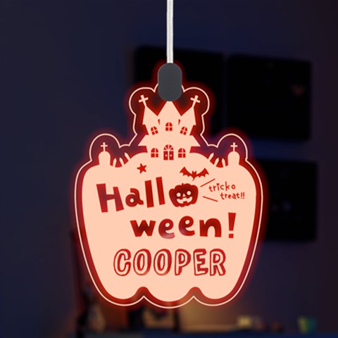 Personalized Happy Halloween Name Any Text Led Acrylic Ornament By Joe Front