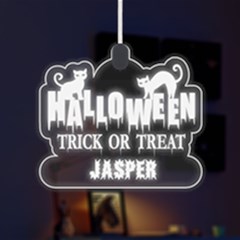 Personalized Happy Halloween Name Any Text LED Acrylic Ornament