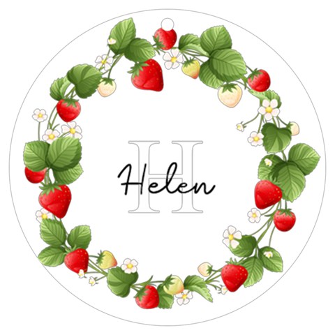 Personalized Name Fruit Frame Uv Print Acrylic Ornament Round By Katy Front