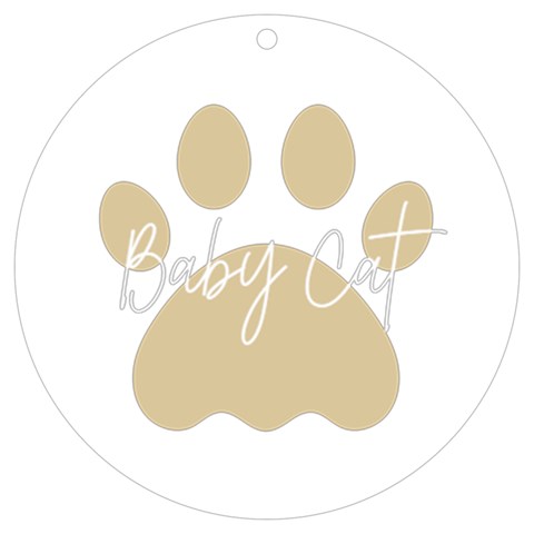 Personalized Name Pet Foot Uv Print Acrylic Ornament Round By Katy Front