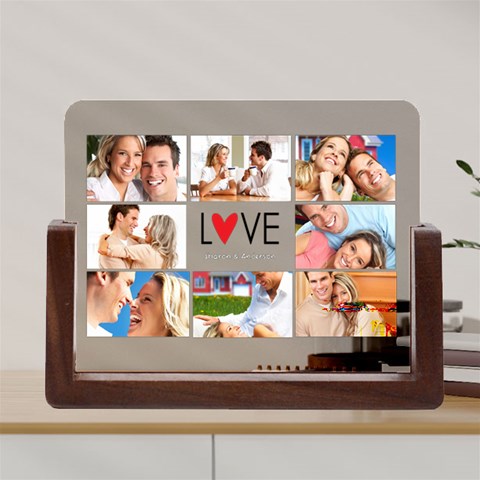 Personalized Love Photo Any Text Gift Name Acrylic Uv Print 8  Tabletop Frame By Joe Front