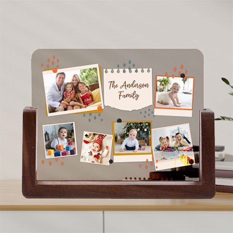 Personalized Collage Photo Family Name Any Text Acrylic Uv Print 8  Tabletop Frame By Joe Front