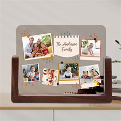 Personalized Collage Photo Family Name Any Text Acrylic UV Print 8  Tabletop Frame - Acrylic UV Print 8  Tabletop Frame (U-Shape)