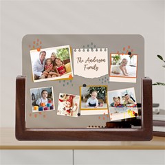 Personalized Collage Photo Family Name Any Text Acrylic Uv Print 8  Tabletop Frame