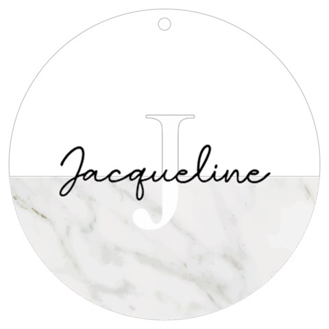 Personalized Name Half Mable Uv Print Acrylic Ornament Round By Katy Front