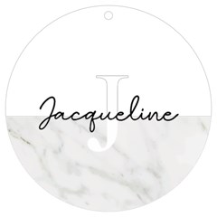 Personalized Name Half Mable Uv Print Acrylic Ornament Round