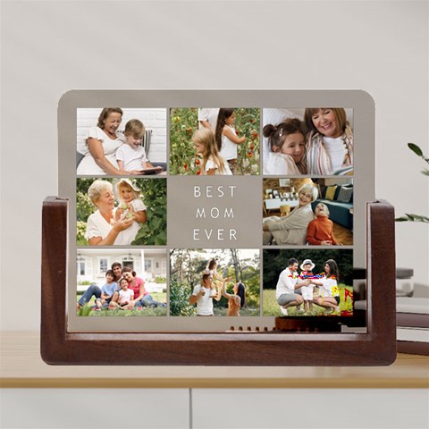 Personalized Best Mom Ever Any Text Photo Acrylic Uv Print 8  Tabletop Frame By Joe Front