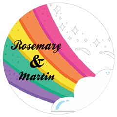 Personalized Name Rainbow UV Print Acrylic Ornament Round