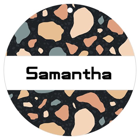 Personalized Name Stone Uv Print Acrylic Ornament Round By Katy Front